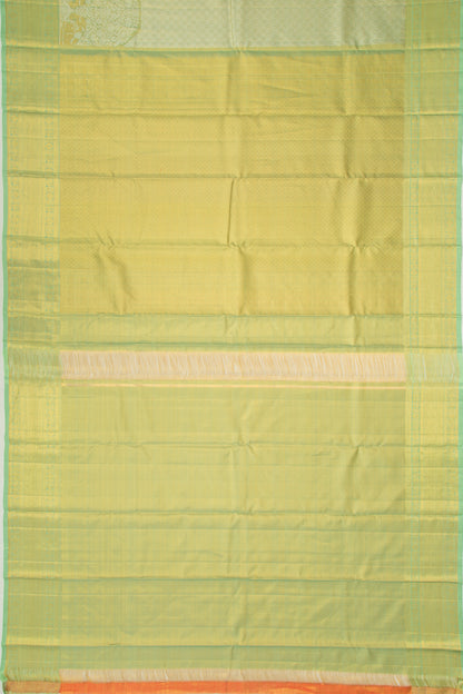 Kanchipuram Silk Tissue Brocade Green Saree