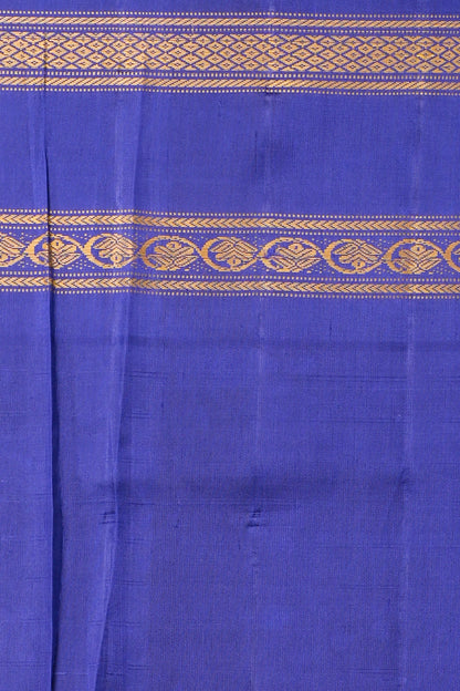 Gadwal Linen Checks And Butta Sky Blue Saree