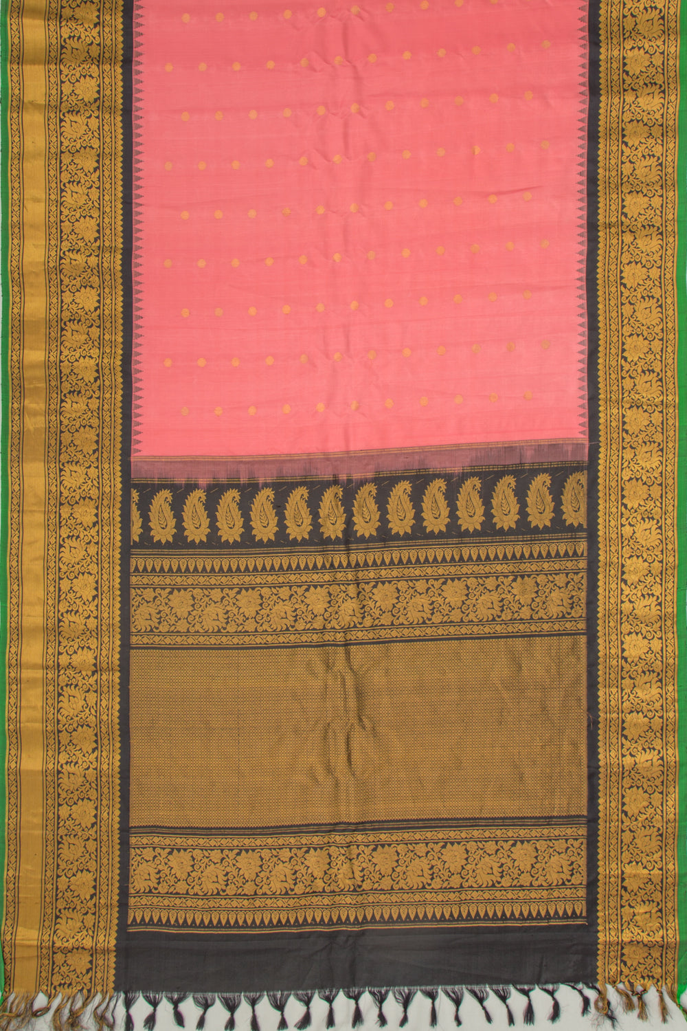 Gadwal Silk Butta Pink Saree