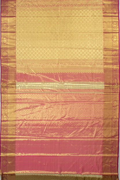 Taranga Kanchi Silk Tissue Brocade Gold Saree