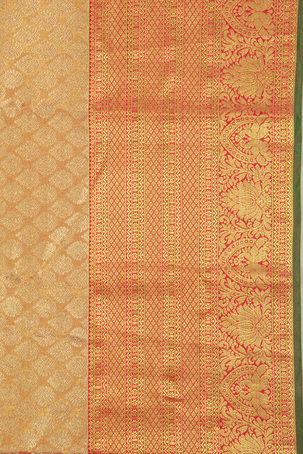 Taranga Kanchi Silk Tissue Brocade Orange Saree