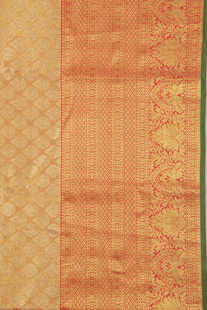 Taranga Kanchi Silk Tissue Brocade Orange Saree