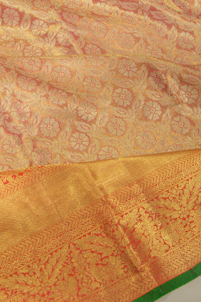 Taranga Kanchi Silk Tissue Brocade Pink Saree