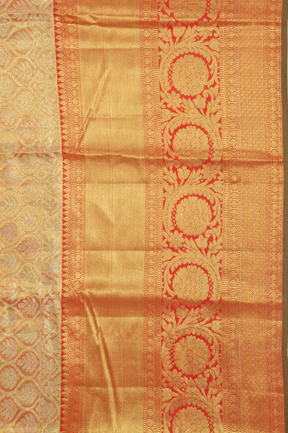 Taranga Kanchi Silk Tissue Brocade Orange Saree