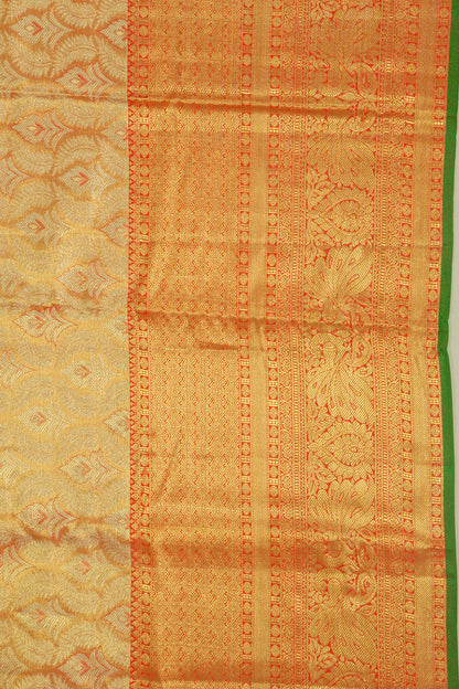 Taranga Kanchi Silk Tissue Brocade Gold Saree