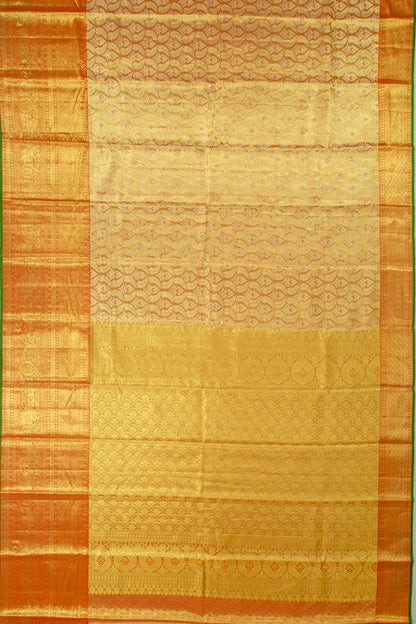 Taranga Kanchi Silk Tissue Brocade Gold Saree