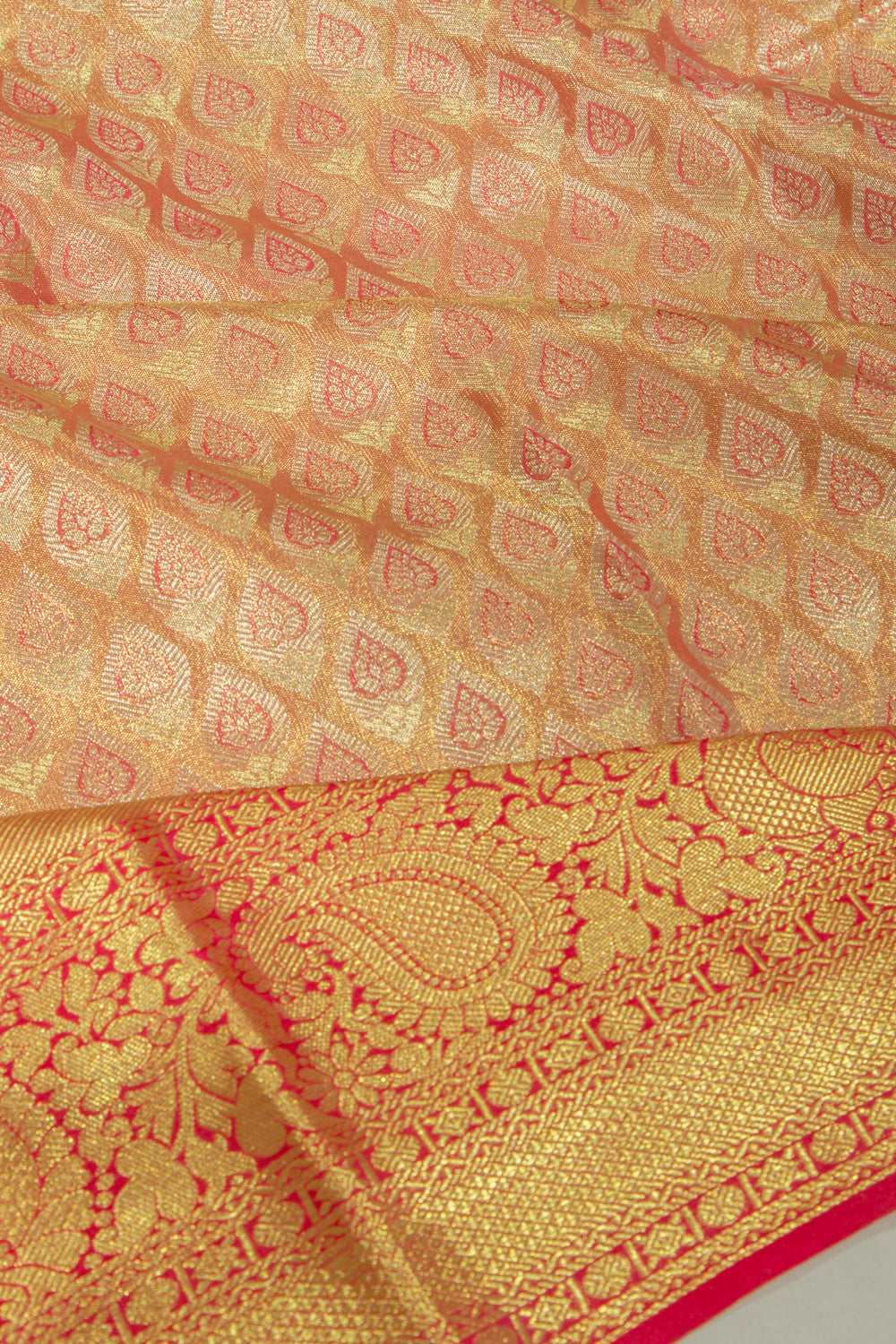 Taranga Kanchi Silk Tissue Brocade Pink Saree