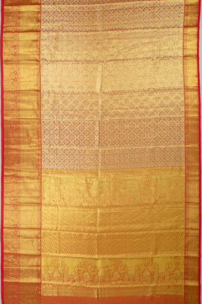 Taranga Kanchi Silk Tissue Brocade Gold Saree