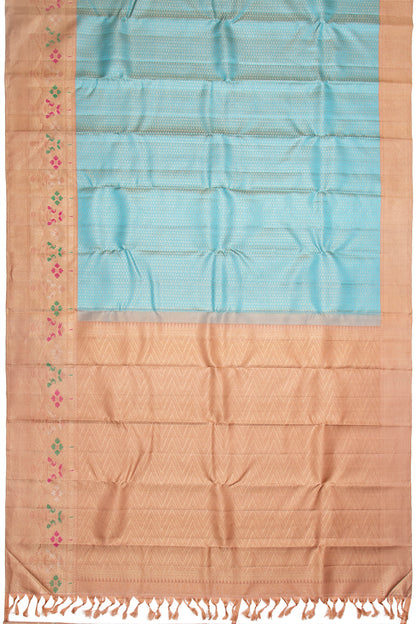 Kanchipuram Silk Brocade Sky Blue Saree