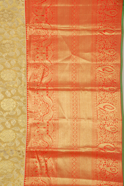 Taranga Kanchi Silk Tissue Jaal Gold Saree