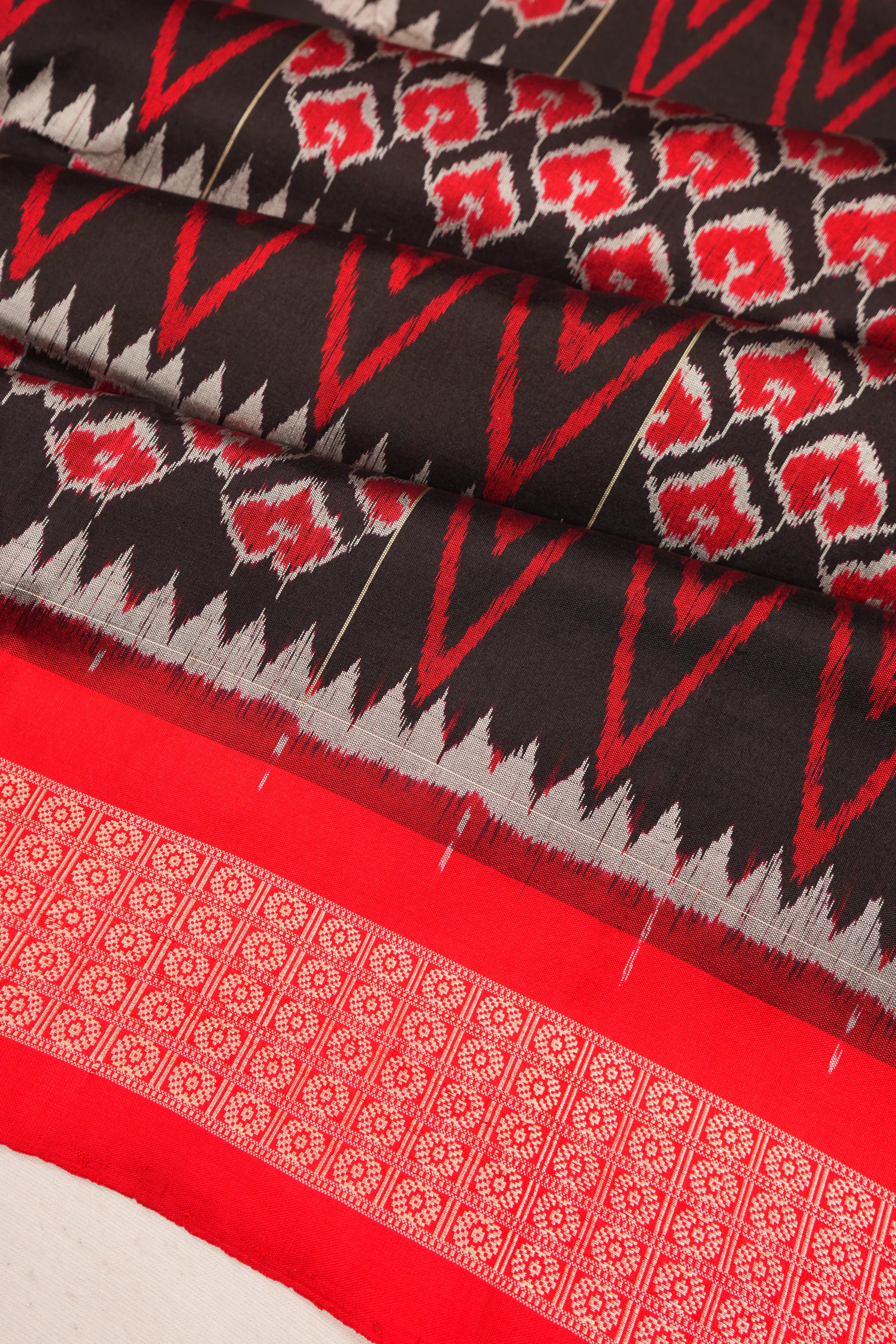 Sambalpuri Silk Ikat Black Saree