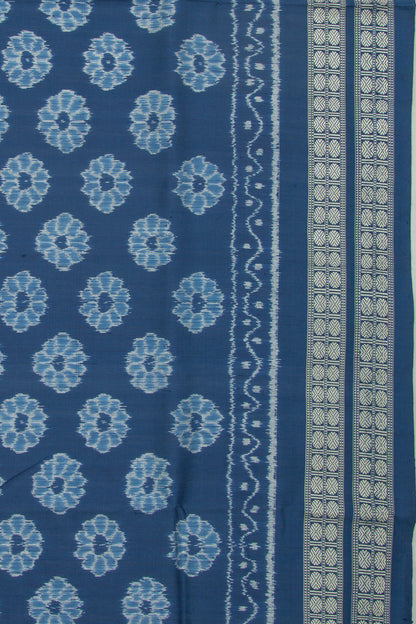 Sambalpuri Silk Ikat Blue Saree