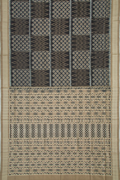 Sambalpuri Silk Ikat Black Saree