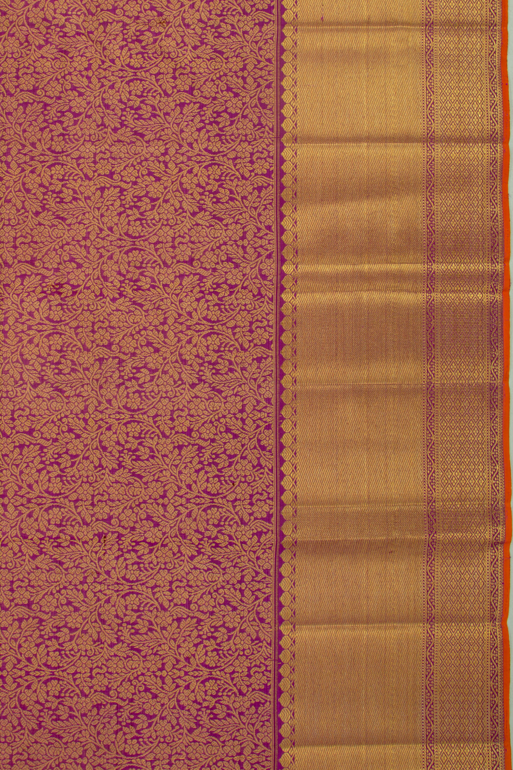 Kanchipuram Silk Jaal Purple Saree