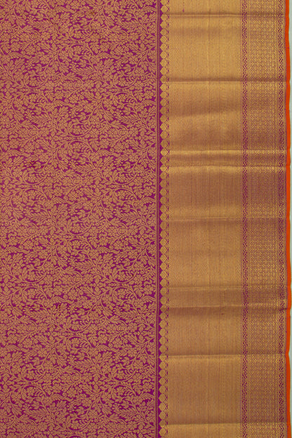Kanchipuram Silk Jaal Purple Saree