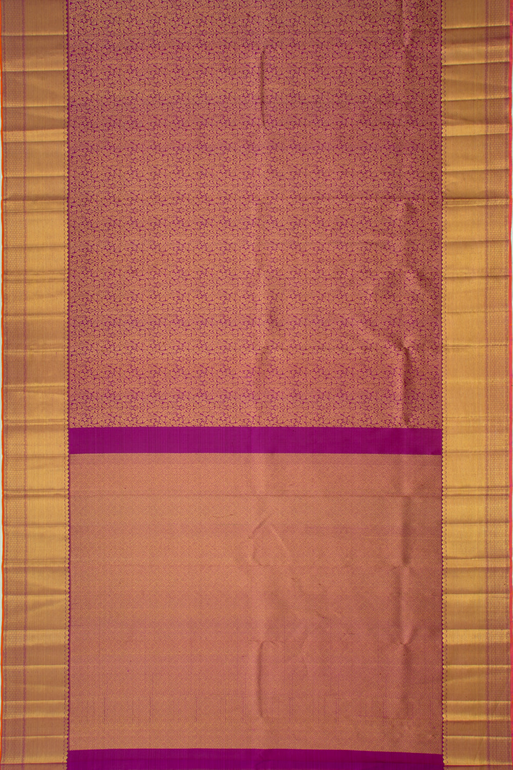 Kanchipuram Silk Jaal Purple Saree
