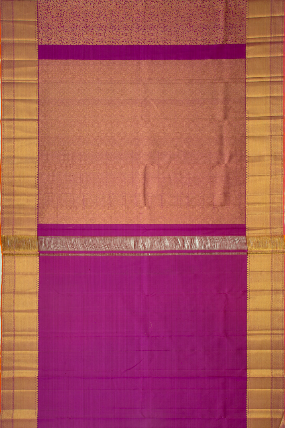 Kanchipuram Silk Jaal Purple Saree