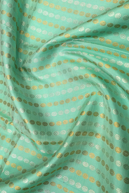 Kanchipuram Silk Brocade Sea Green Saree
