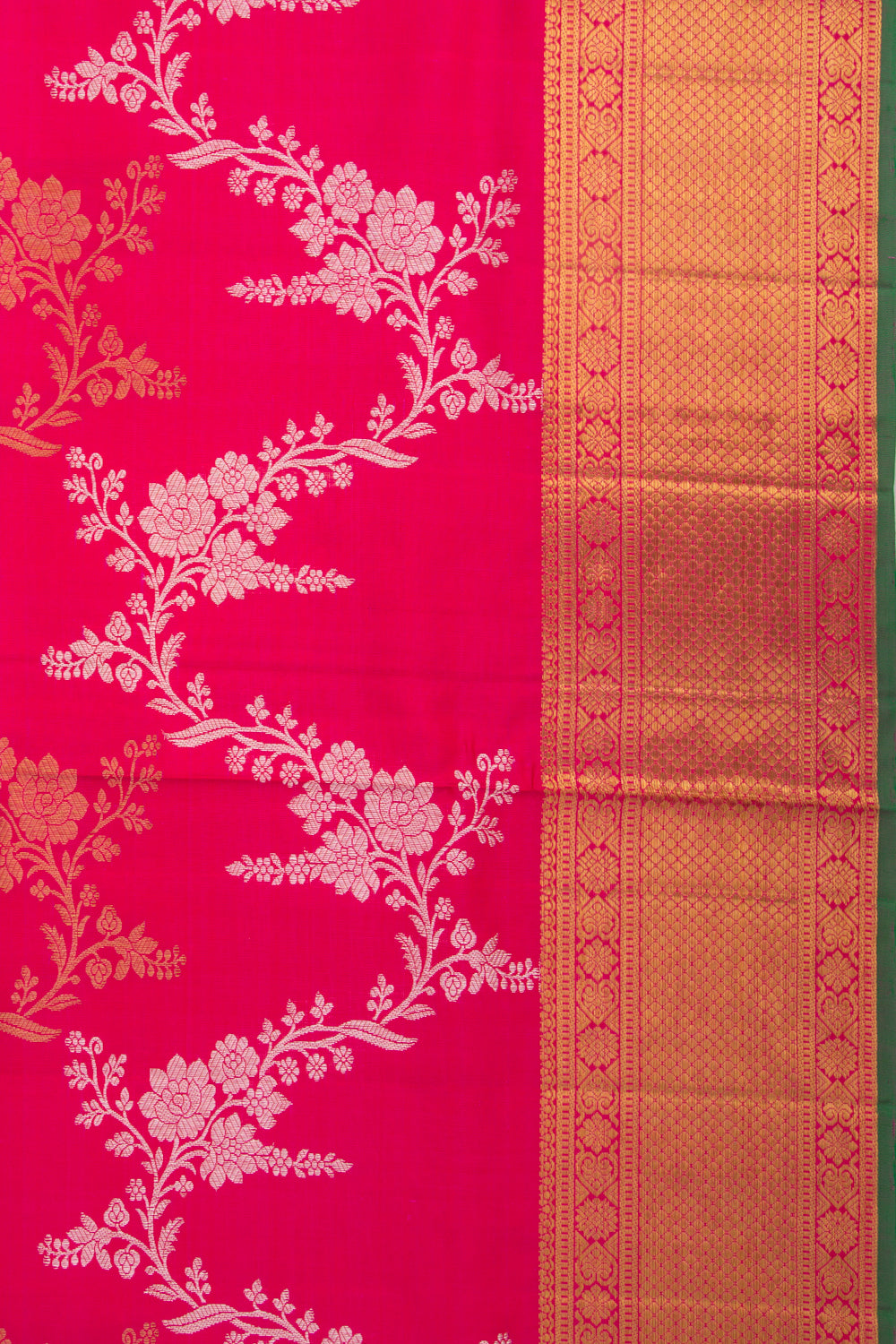 Kanchipuram Silk Jaal Pink Saree