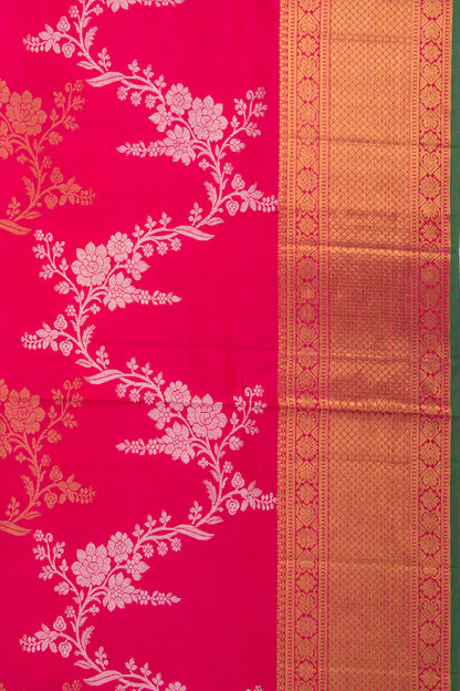 Kanchipuram Silk Jaal Pink Saree