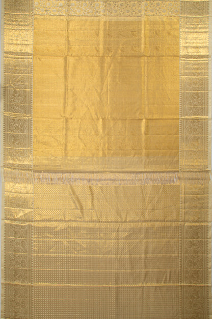 Kanchipuram Silk Tissue Jaal Gold Saree