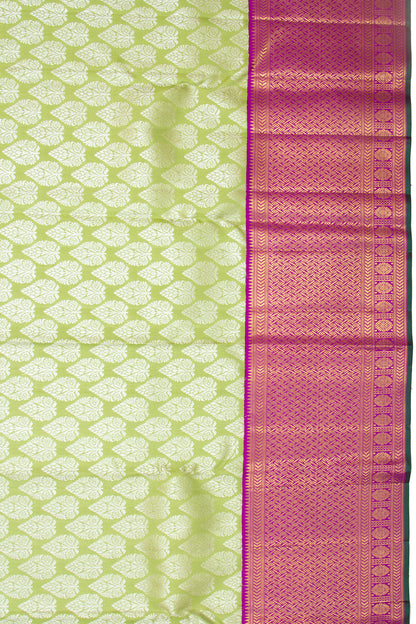 Kanchipuram Silk Brocade Green Saree