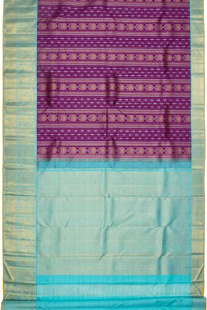 Kanchipuram Silk Brocade Purple Saree