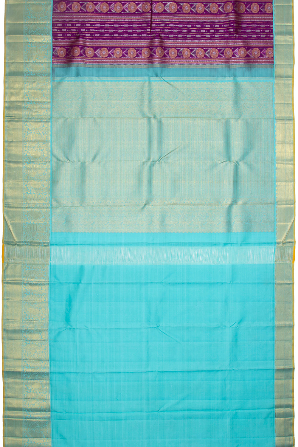 Kanchipuram Silk Brocade Purple Saree