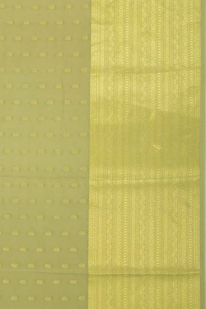 Binny Silk Butta Pista Green Saree