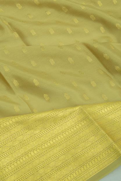 Binny Silk Butta Pista Green Saree