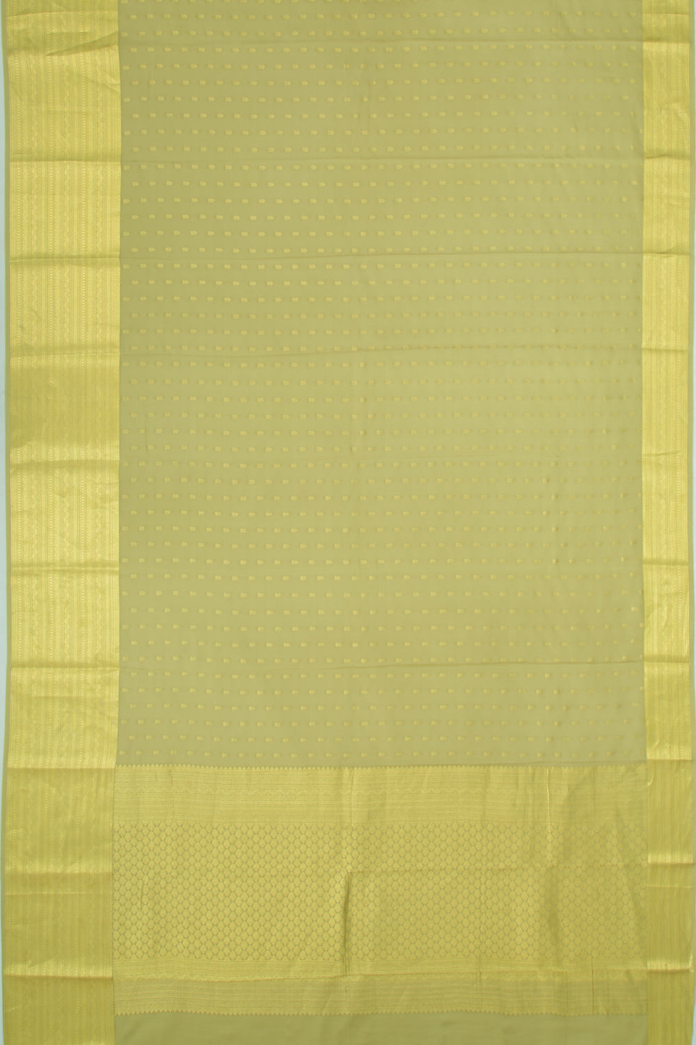 Binny Silk Butta Pista Green Saree