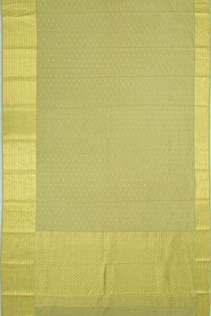 Binny Silk Butta Pista Green Saree