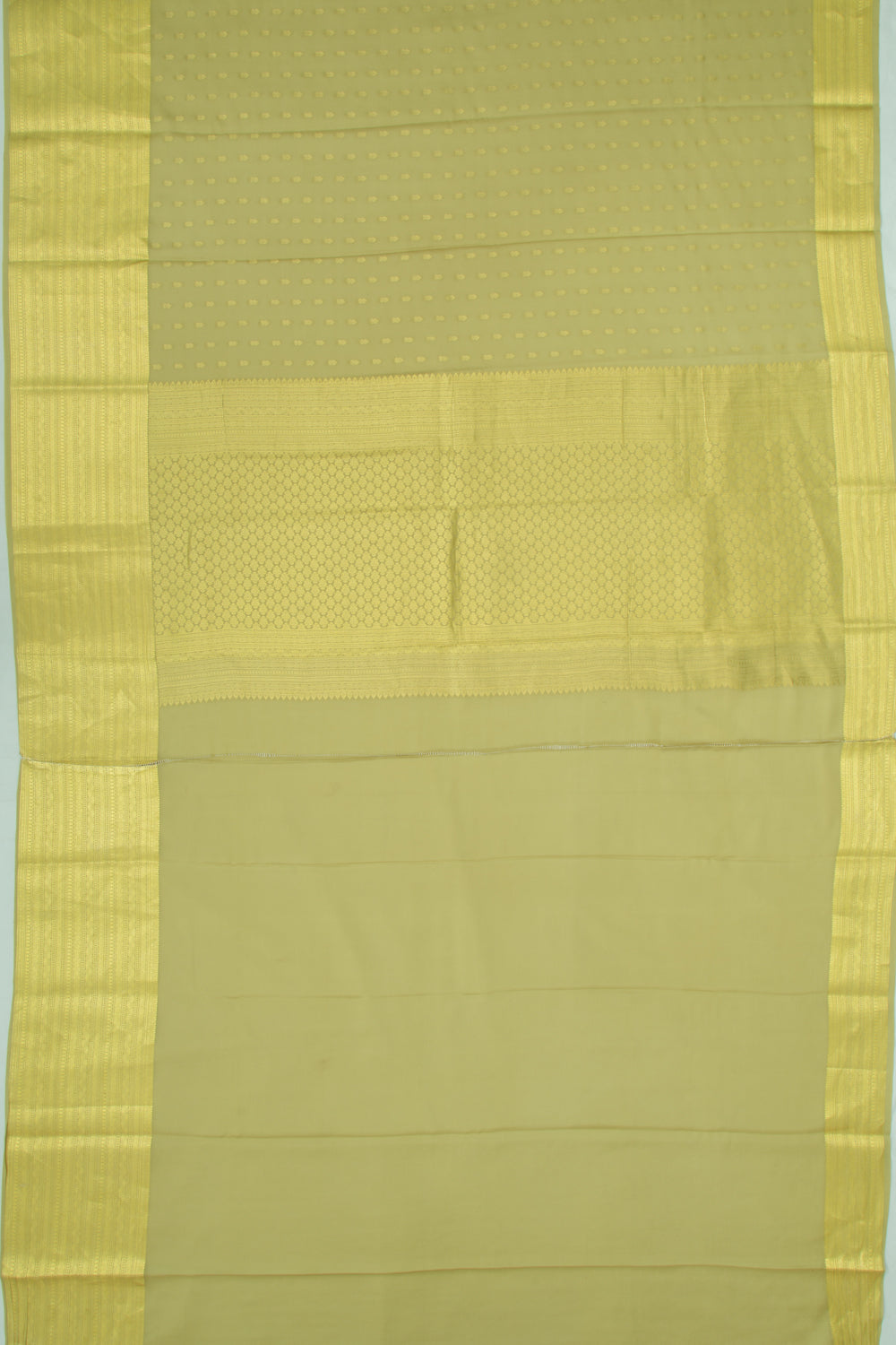 Binny Silk Butta Pista Green Saree