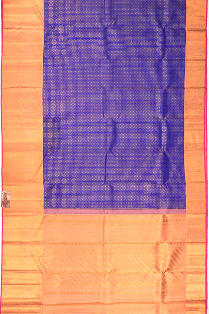 Kanchipuram Silk Brocade Royal Blue Saree