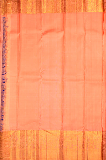 Kanchipuram Silk Brocade Royal Blue Saree