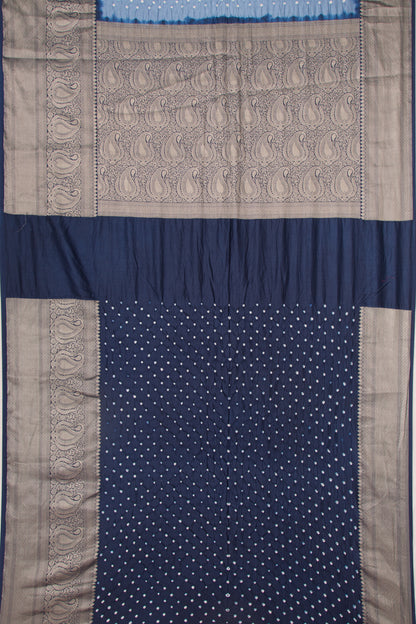 Soft Silk Bandhani Ice Blue Saree