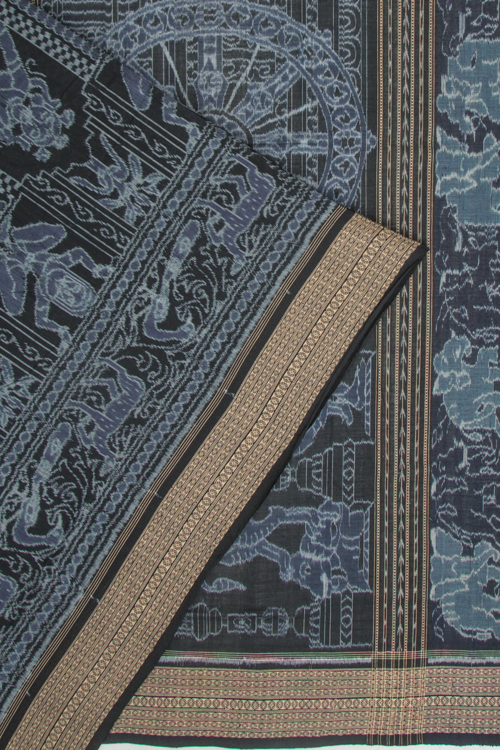 Sambalpuri Silk Ikat Black Saree