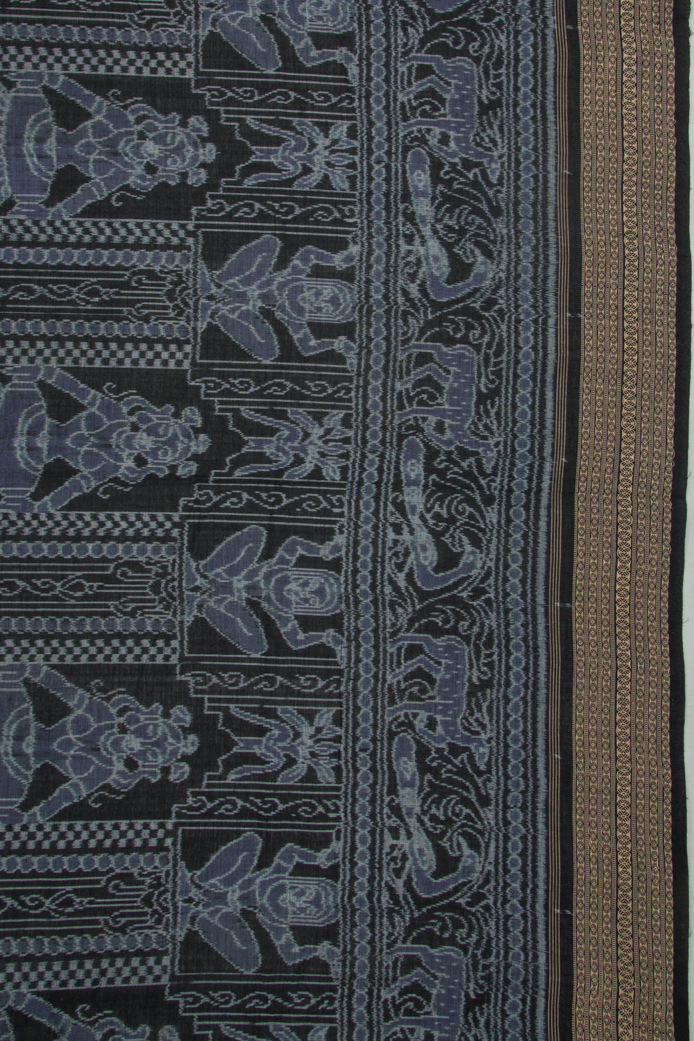 Sambalpuri Silk Ikat Black Saree