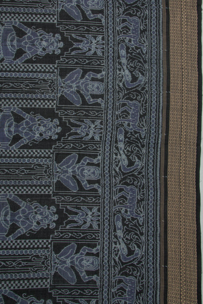 Sambalpuri Silk Ikat Black Saree