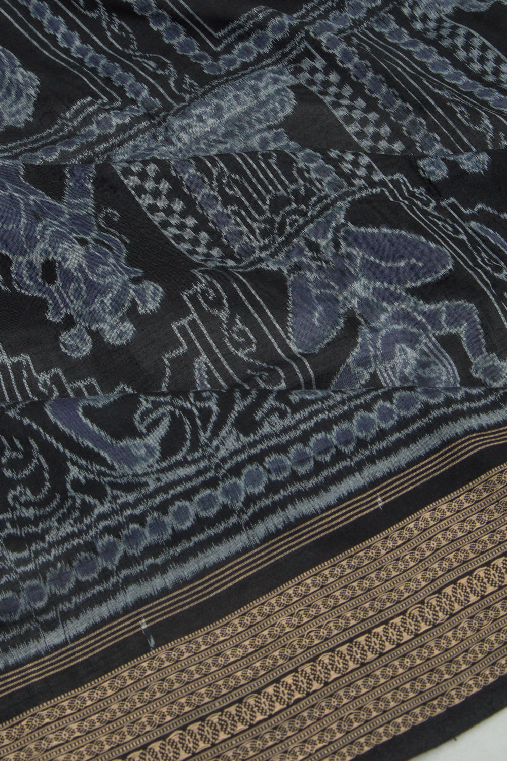Sambalpuri Silk Ikat Black Saree
