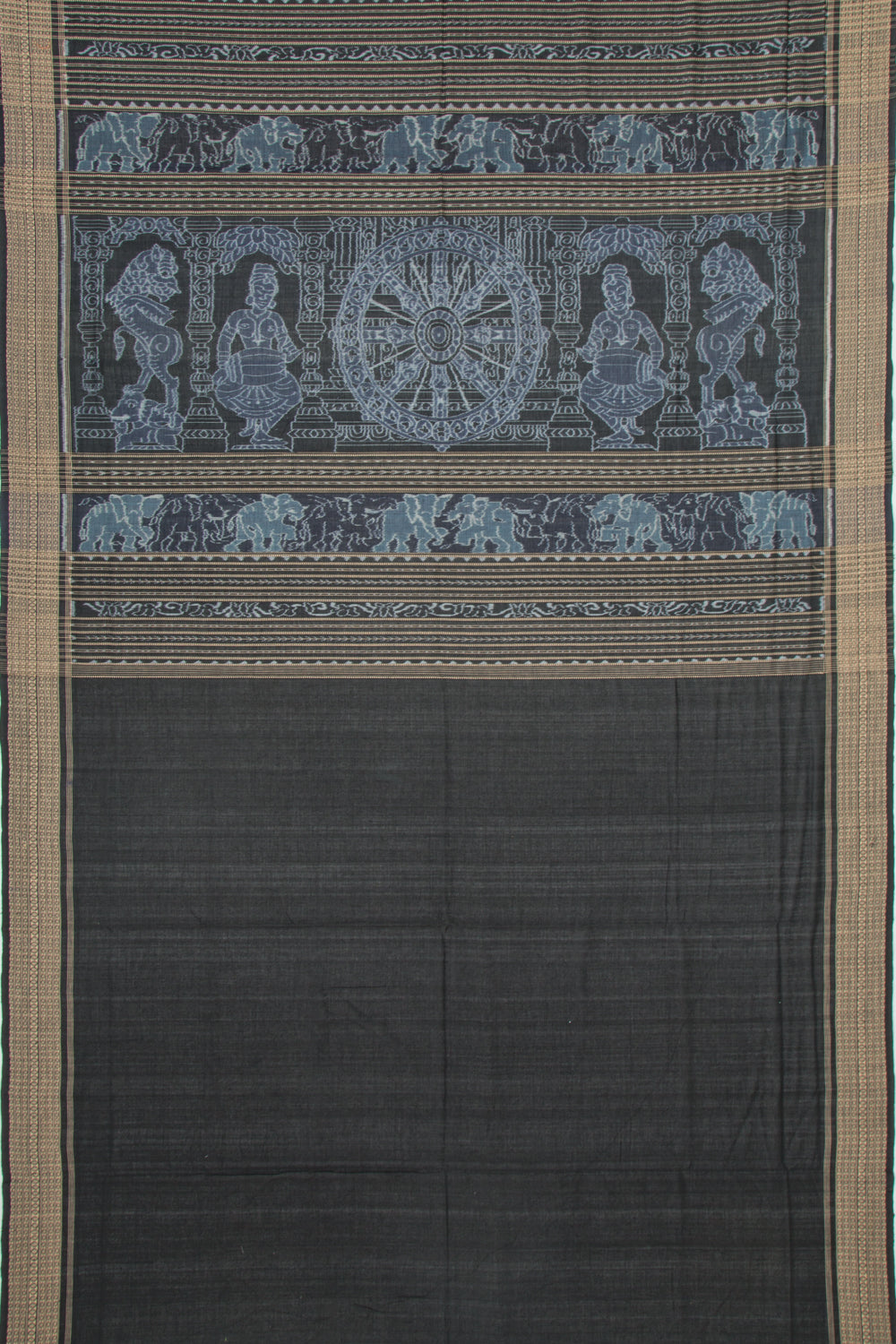 Sambalpuri Silk Ikat Black Saree