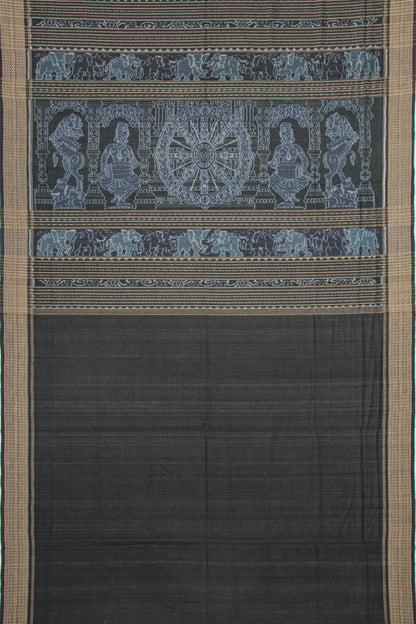 Sambalpuri Silk Ikat Black Saree