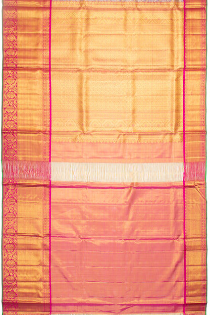 Kanchipuram Silk Tissue Jaal Violet Saree
