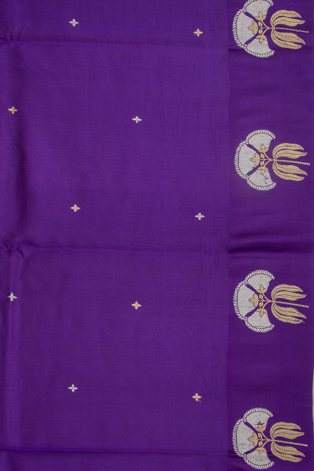 Banarasi Katan Silk Butta Violet Saree