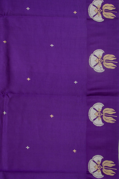 Banarasi Katan Silk Butta Violet Saree