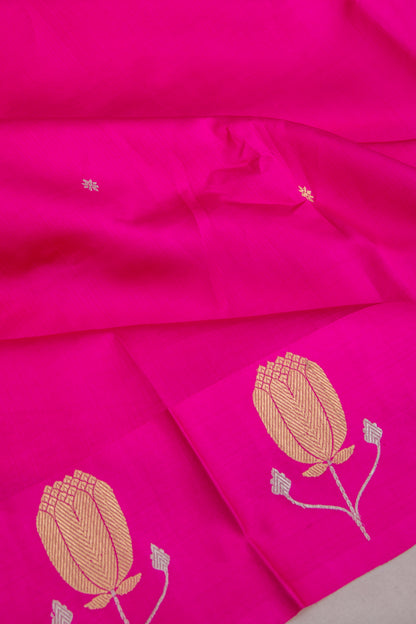 Banarasi Katan Silk Butta Pink Saree