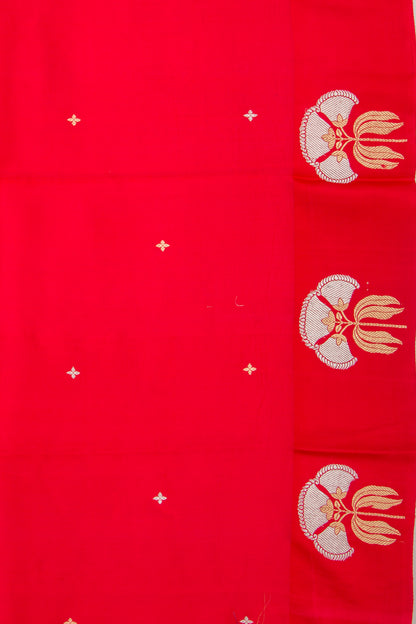 Banarasi Katan Silk Butta Red Saree