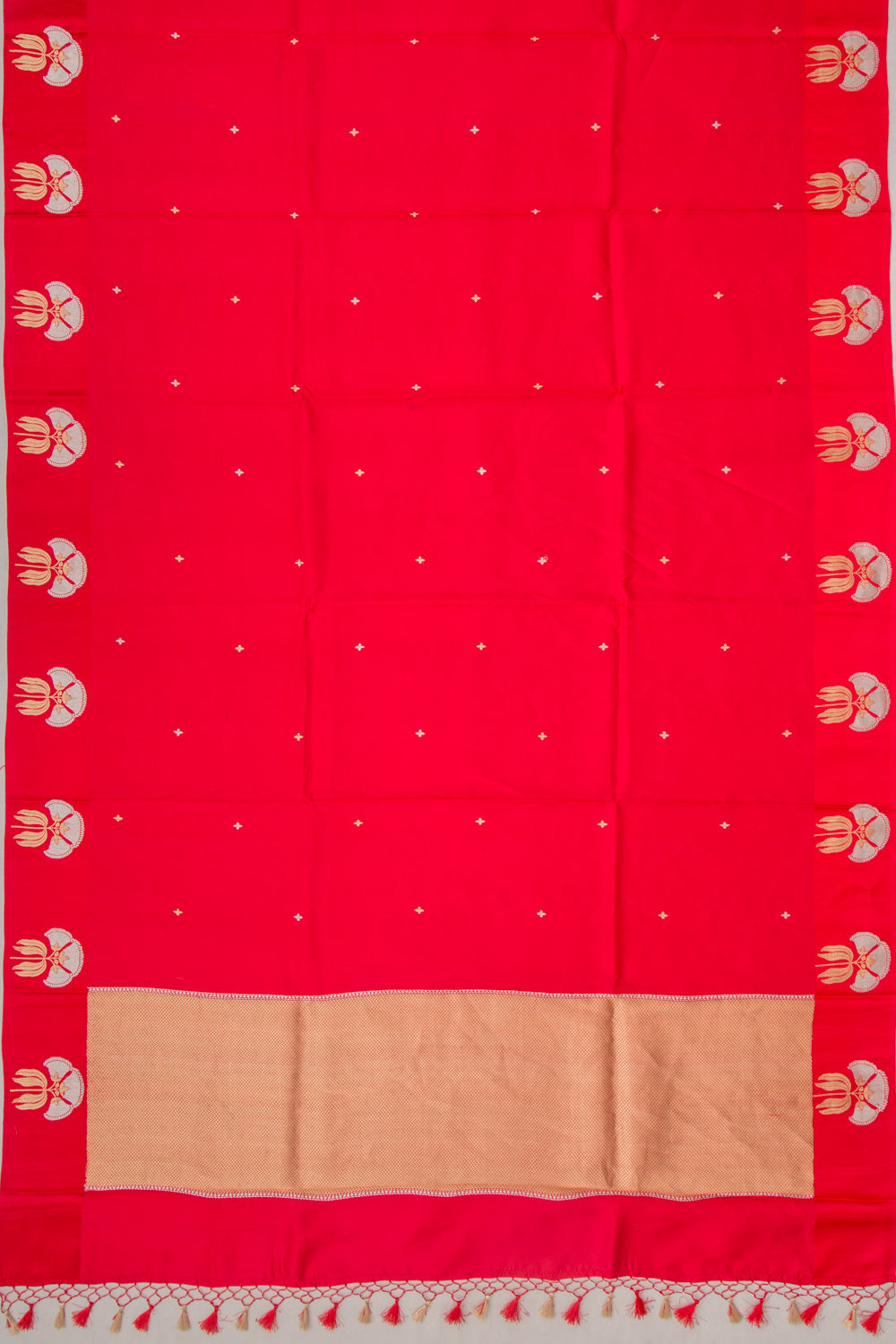 Banarasi Katan Silk Butta Red Saree