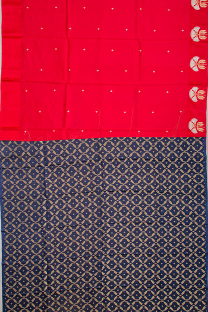 Banarasi Katan Silk Butta Red Saree