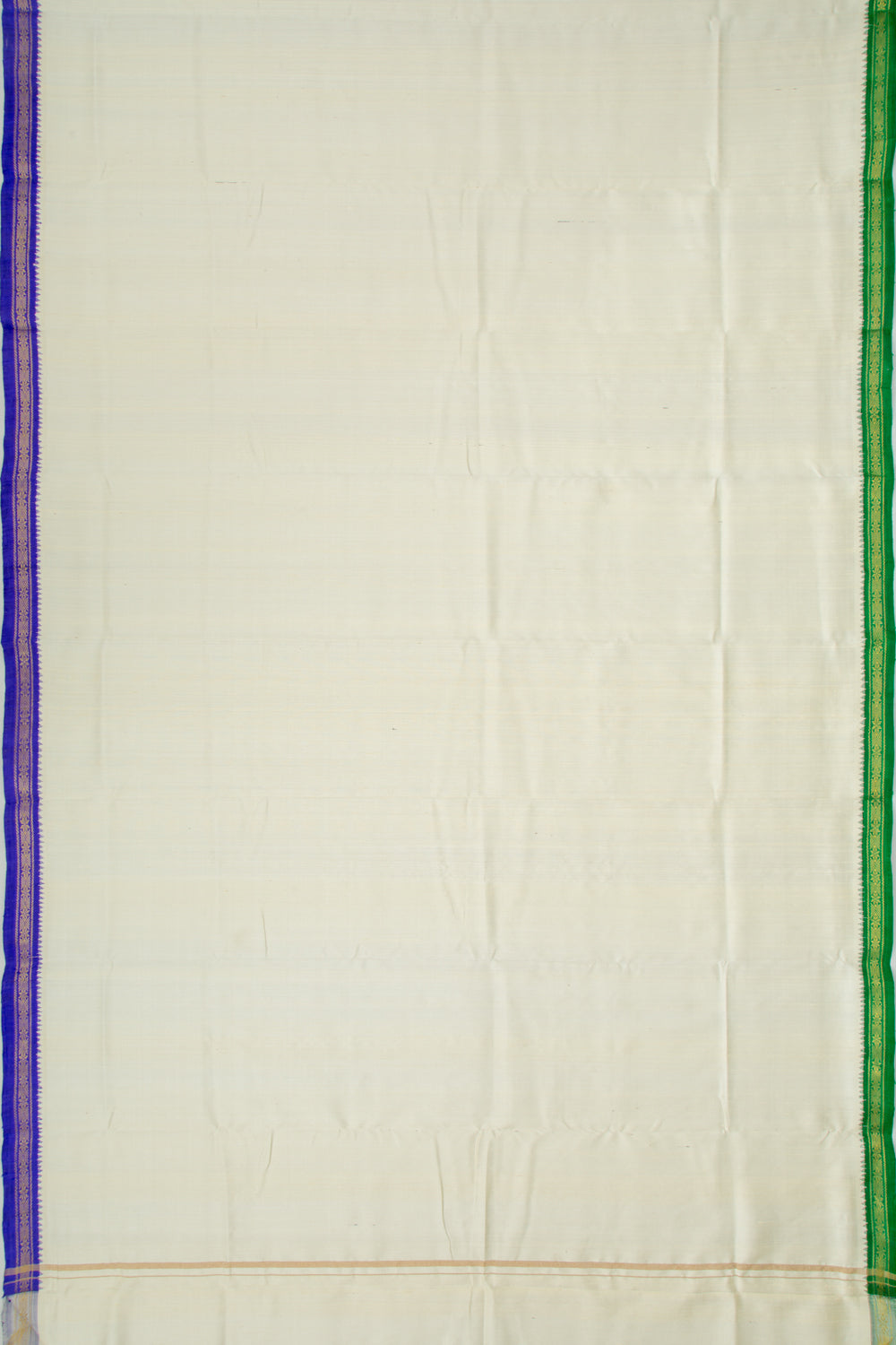 Tussar Plain Off White Dhoti 7X3 Muzham